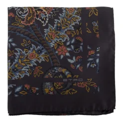 Etro Tørklæder*Foulard Kvinde Blå Silketørklæde Multifarvet