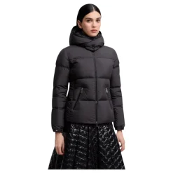 Moncler Jakker*Fourmines Hætteforet Kort Dunjakke Sort