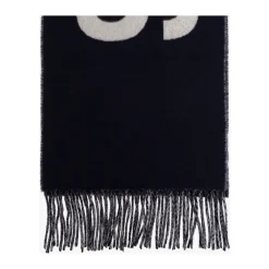 Jacquemus Tørklæder*Fringe Logo Scarf Blå