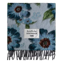 Acne Studios Tørklæder*Fringed Wool Scarf Blå