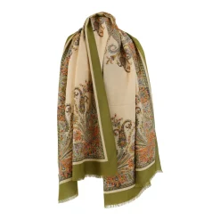 Etro Tørklæder*Frynset Paisley Tørklæde Grøn