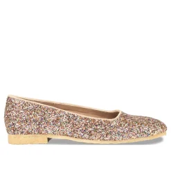 Angulus Ballerina Sko*Funklende Glitter Ballerina - Multi Glitter / Sand Multifarvet