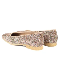 Angulus Ballerina Sko*Funklende Glitter Ballerina - Multi Glitter / Sand Multifarvet
