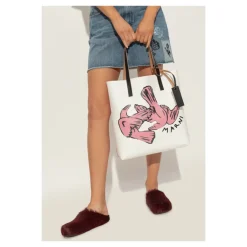 Marni Indkøbstasker*Fur Håndtaske Hvid