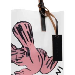 Marni Indkøbstasker*Fur Håndtaske Hvid