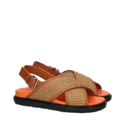 Marni Sandaler*Fussbett Vævede Sandaler Brun