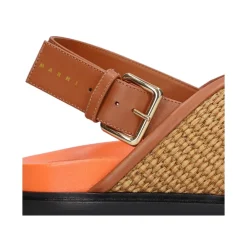 Marni Sandaler*Fussbett Vævede Sandaler Brun