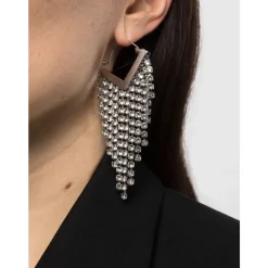 Isabel Marant Smykker*Gennemsigtige Sølv Loop Øreringe Grå