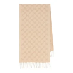 Gucci Tørklæder*GG Cashmere Lamé Scarf Beige
