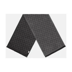 Gucci Tørklæder*GG Jacquard Pattern Strikket Halstørklæde Grå