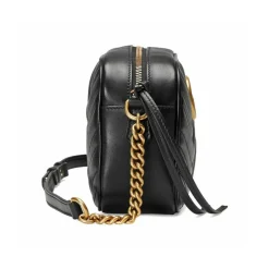 Gucci Skuldertasker*GG Marmont Small Matelassé Shoulder Taske Sort