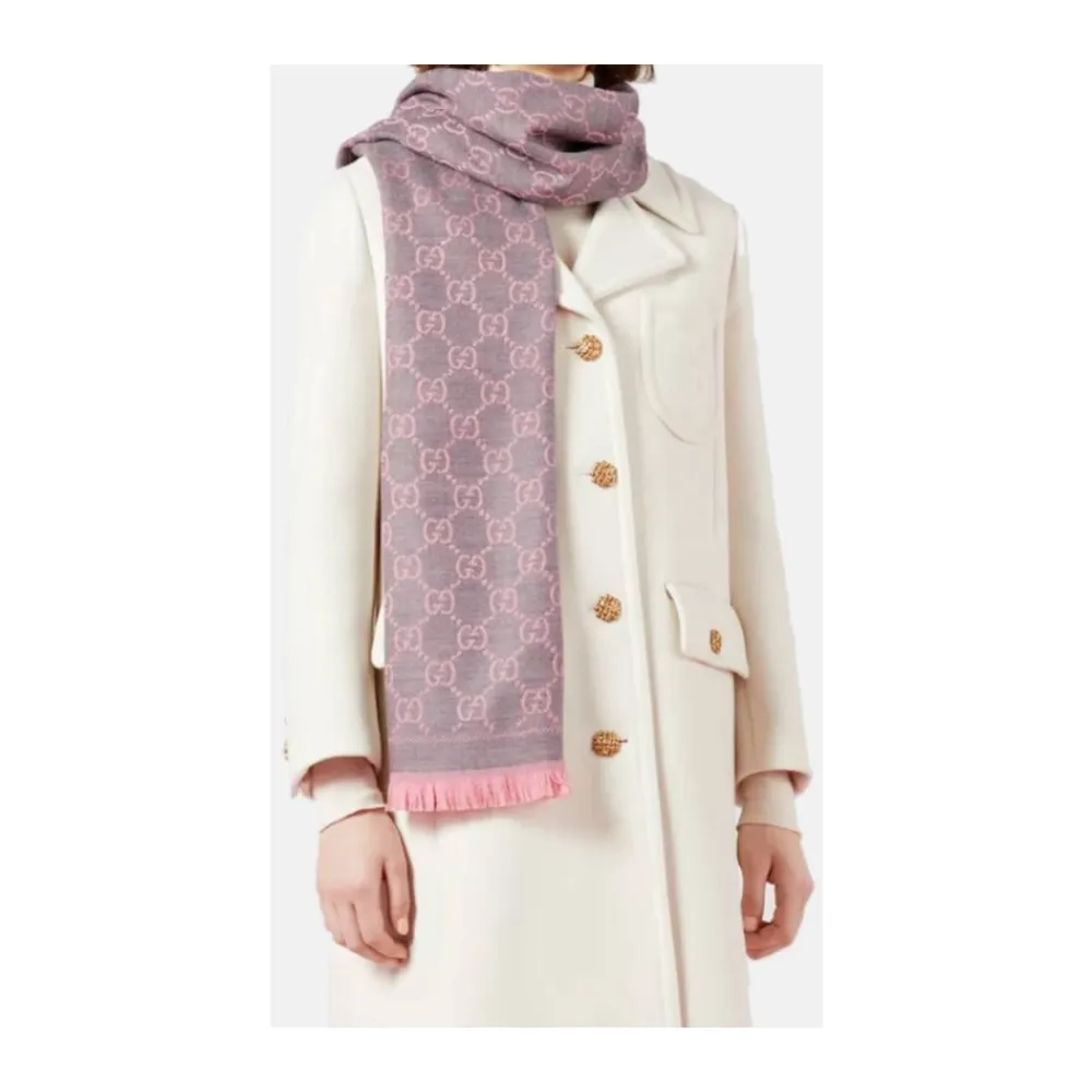 Gucci Tørklæder*GG Uldtørklæde Pink