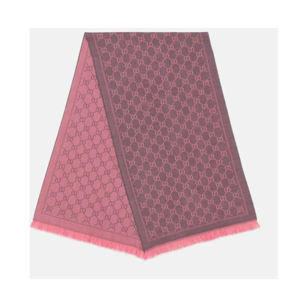 Gucci Tørklæder*GG Uldtørklæde Pink