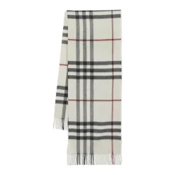 Burberry Tørklæder*Giant Check Scarf Hvid