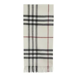 Burberry Tørklæder*Giant Check Scarf Hvid
