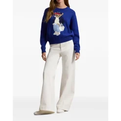 Polo Ralph Lauren Striktrøjer & Sweatere*Girocollo con Teddy Blå