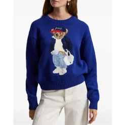 Polo Ralph Lauren Striktrøjer & Sweatere*Girocollo con Teddy Blå