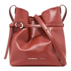 Emporio Armani Skuldertasker*Glat læder bucket bag Brun