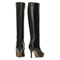 Kazar Støvler*Glat læderstøvler med stilethæl Sort