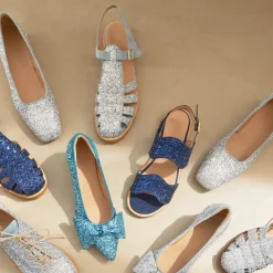 Angulus Ballerina Sko*Glitter Ballerina - Lys Blå