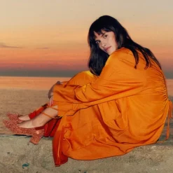 Angulus Pumps|Stiletter*Glitter Bow Pumps - Mandarin Glitter / Terracotta Multifarvet