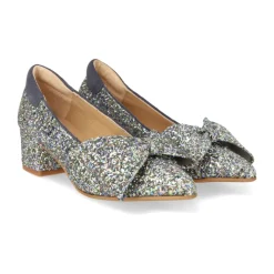 Angulus Pumps|Stiletter*Glitter Pump med Sløjfe - Forårskollektion Grå