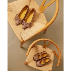 Angulus Pumps|Stiletter*Glitterpumpe med sløjfedetalje Brun