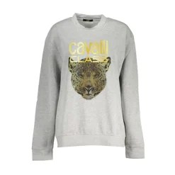 Cavalli Class Sweatshirts*Fleece Sweatshirt med Rund Hals Grå