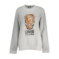 Cavalli Class Sweatshirts|Striktrøjer & Sweatere*Fleece Sweatshirt med Rund Hals Grå