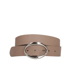 Orciani Bælter*Graineret læder vendbart bælte med ovalt spænde Beige