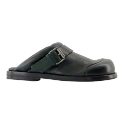 Acne Studios Loafers*Læder Spænde Mules Grøn