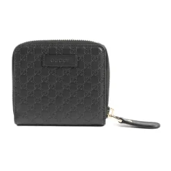 Gucci Punge & Kortholder*ssima Lille Læderpung med Lynlås Sort