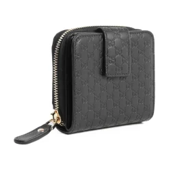 Gucci Punge & Kortholder*ssima Lille Læderpung med Lynlås Sort