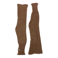 Vivienne Westwood Handsker*Guld Armvarmere til Stilfuldt Look Brun