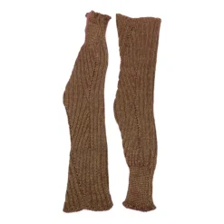 Vivienne Westwood Handsker*Guld Armvarmere til Stilfuldt Look Brun