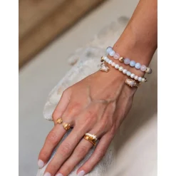 Nialaya Smykker*d CZ Panther Armbånd Gul