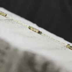 Dansk Copenhagen Smykker*d Firkantet Perlearmbånd Gul