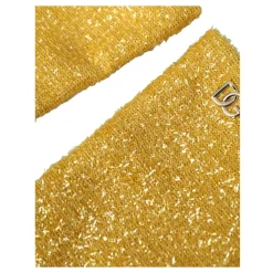 Dolce & Gabbana Handsker*d Lurex Mid Arm Handsker Gul