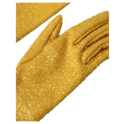 Dolce & Gabbana Handsker*d Lurex Mid Arm Handsker Gul