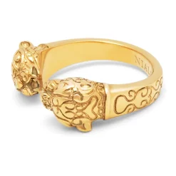 Nialaya Smykker*d Panther Ring Gul