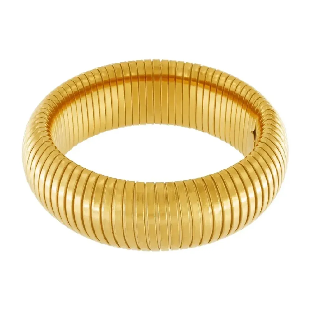 Dansk Copenhagen Smykker*dbelagt Statement Armbånd Gul