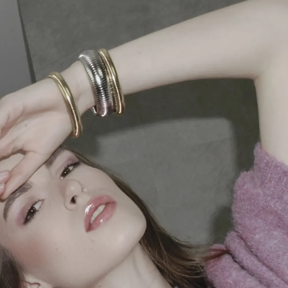 Dansk Copenhagen Smykker*dbelagt Statement Armbånd Gul