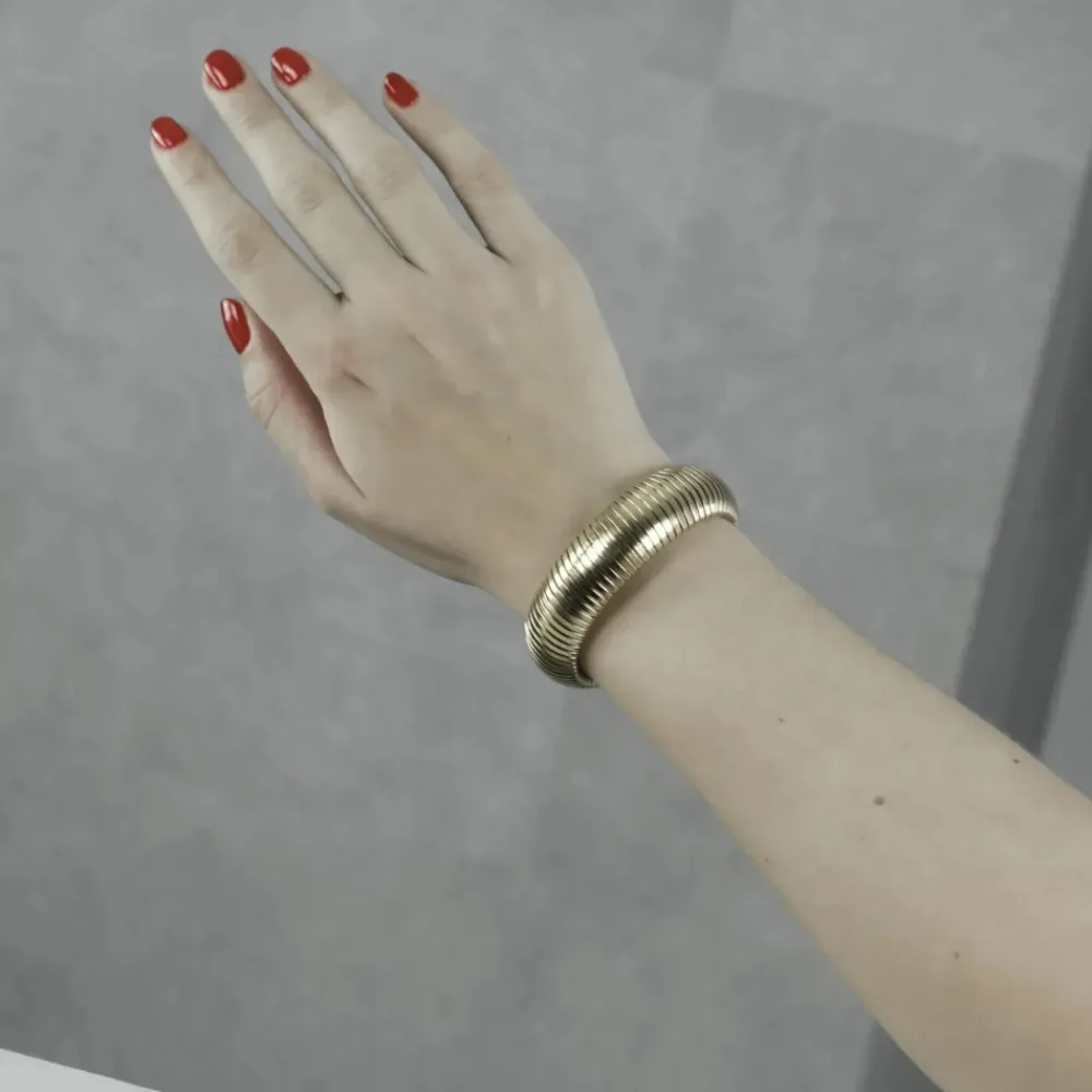 Dansk Copenhagen Smykker*dbelagt Statement Armbånd Gul