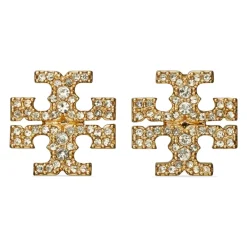 Tory Burch Smykker*Gyldne krystal messing øreringe Gul