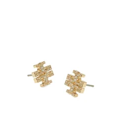 Tory Burch Smykker*Gyldne krystal messing øreringe Gul