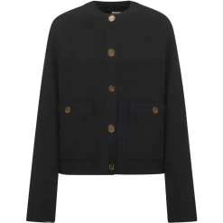 TotêMe Striktrøjer & Sweatere*Hammered Button Cardigan Sort