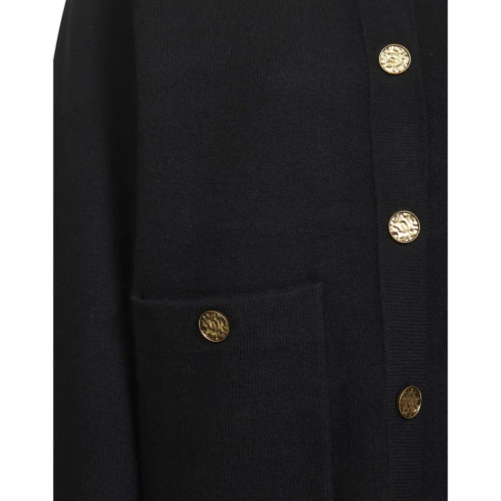 TotêMe Striktrøjer & Sweatere*Hammered Button Cardigan Sort