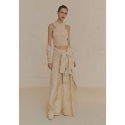 Cortana Handsker*Hana, elfenbenstrikkede vanter Hvid