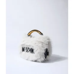 Moschino Skuldertasker*Handle Me Mini Furry Hvid