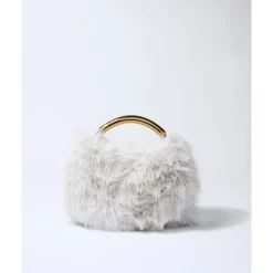 Moschino Skuldertasker*Handle Me Mini Furry Hvid